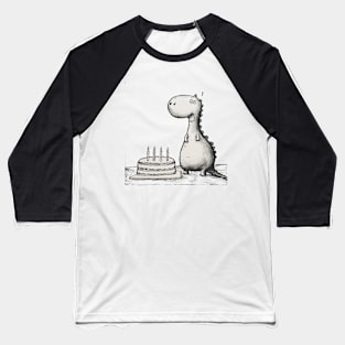 Dinosaur Birthday Baseball T-Shirt